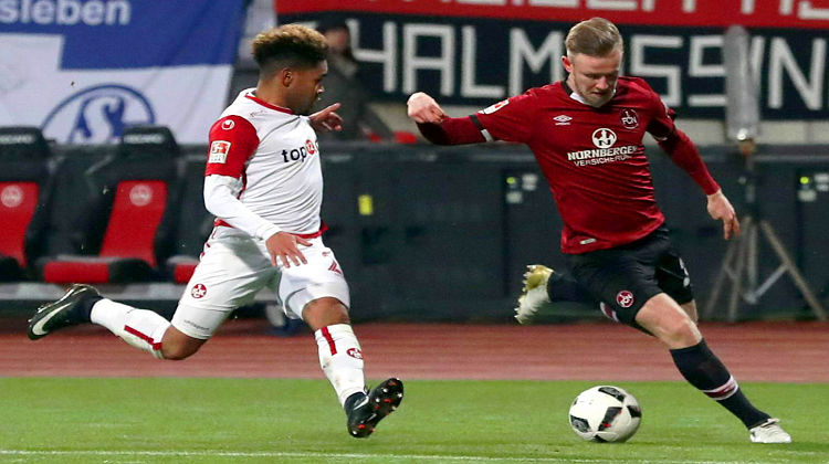 Fußball 2. Bundesliga: Nürnberg stolpert in Kaiserslautern (1:1)
