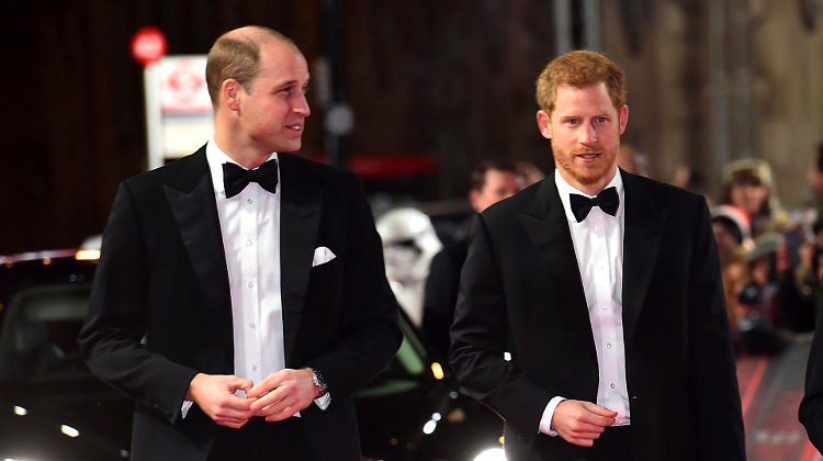 Prinzen William und Harry bei "Star-Wars"-Premiere in London