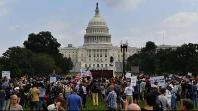 Wenige hundert Teilnehmer bei  Demo am US-Kapitol