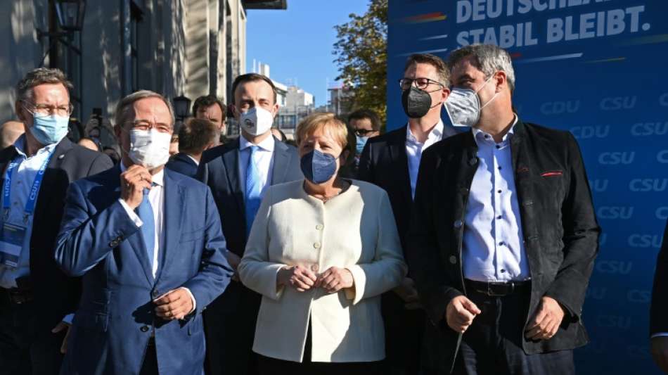 Merkel wirbt für Laschet - Scholz will Regierungswechsel