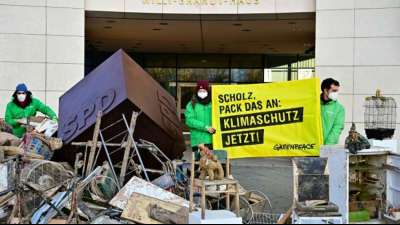 Klimaaktivisten dr&auml;ngen Ampel-Parteien zu ambitionierten Koalitionsverabredungen