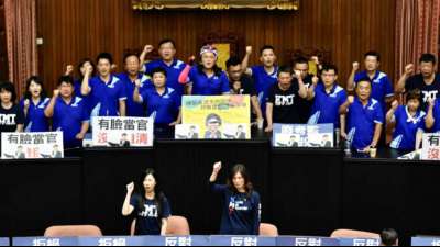 Abgeordnete in Taiwan liefern sich Handgemenge