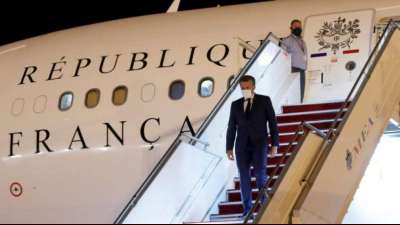 Frankreichs Präsident Macron erneut im Libanon zu Besuch