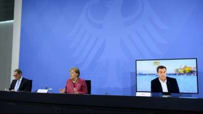 Merkel und L&auml;nderchefs stemmen sich gegen vierte Corona-Welle