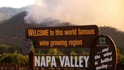 Bekannte kalifornische Weinregion Napa Valley von Waldbrand betroffen