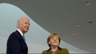 Merkel nennt Amtseinf&uuml;hrung Bidens "Feier der amerikanischen Demokratie" 