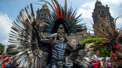 Mexikaner gedenken der Zerst&ouml;rung des Azteken-Reichs vor 500 Jahren