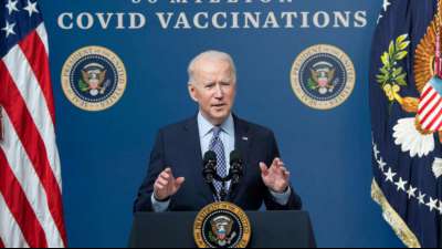 Biden w&uuml;rdigt Fortschritte bei Corona-Impfkampagne in den USA