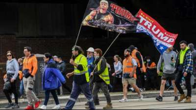Gewalt bei Protesten gegen Corona-Ma&szlig;nahmen in australischer Metropole Melbourne