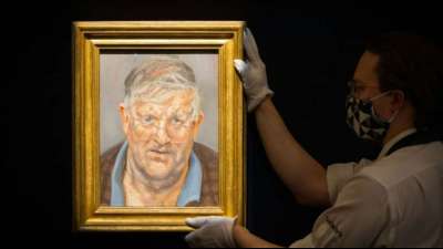 Von Lucian Freud gemaltes Hockney-Portr&auml;t f&uuml;r 14,9 Millionen Pfund versteigert