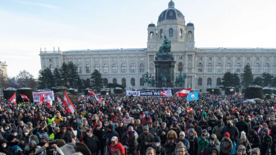 Tausende Demonstranten protestieren in Wien gegen Corona-Ma&szlig;nahmen