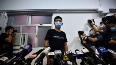 Hongkonger Demokratie-Aktivist Wong kündigt Fortsetzung des Widerstandes an