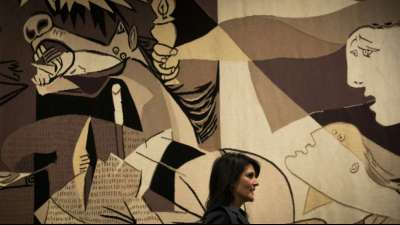 UN-Sicherheitsrat: Picassos "Guernica" in Geb&auml;ude abgeh&auml;ngt