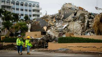 Suche nach &Uuml;berlebenden in Hochhausruine in Florida wird eingestellt