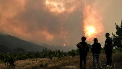Waldbrand bedroht n&ouml;rdliche Vororte von Athen 