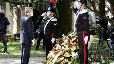 Ganz Italien gedenkt in Bergamo seiner 103.000 Corona-Toten