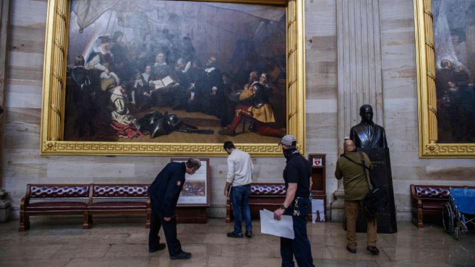 USA: Von Mob get&ouml;teter Polizist wird im US-Kapitol aufgebahrt