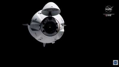 SpaceX-Kapsel mit vier Astronauten an Bord auf dem R&uuml;ckweg von der ISS zur Erde