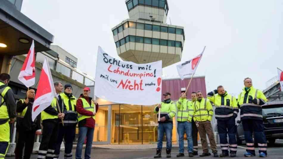 Aktionstag: Sschlechte Arbeitsbedingungen von Flughafen-Bodenpersonal