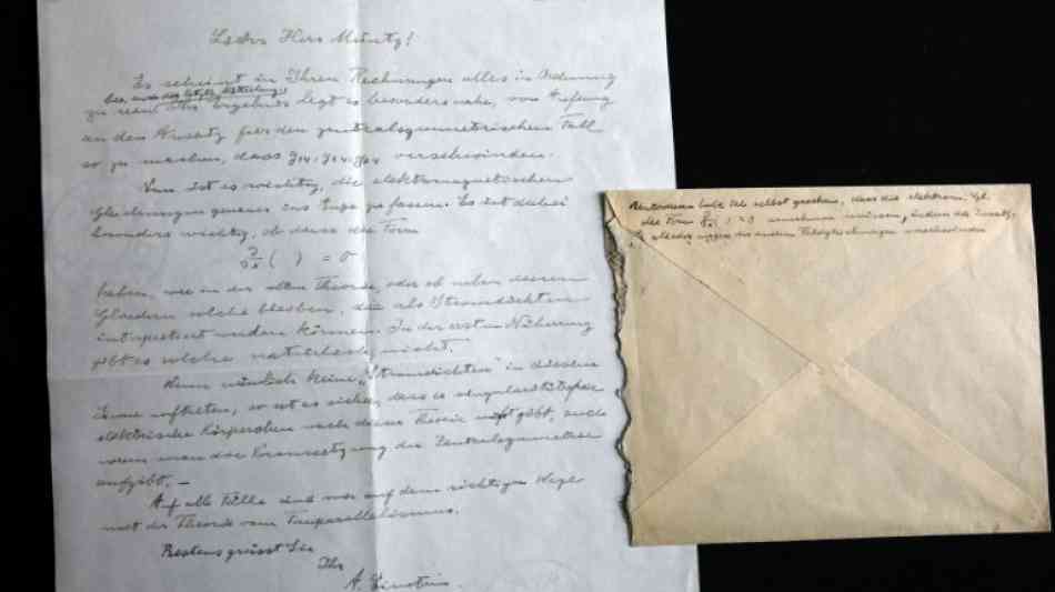 Brief Albert Einsteins erzielt über 80.000 Euro bei Auktion in Jerusalem