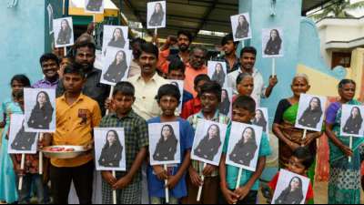 Indisches Dorf in Feierstimmung wegen Amtseinf&uuml;hrung von US-Vizepr&auml;sidentin 