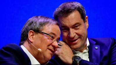 Laschet und S&ouml;der setzen Beratungen &uuml;ber Kanzlerkandidatur fort
