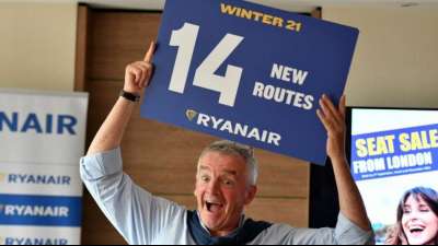 Ryanair steigert Umsatz in sechs Monaten um satte 83 Prozent