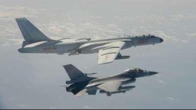 Chinesische Luftwaffe schickt 25 Kampfflugzeuge nach Taiwan