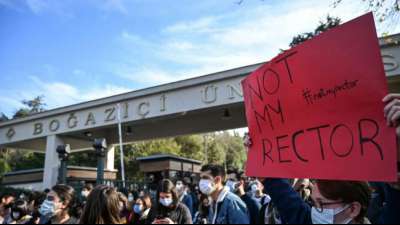 Studenten-Proteste gegen Ernennung eines Universitäts-Rektors durch Erdogan