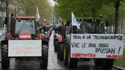 Bauern in Frankreich protestieren gegen EU-Agrarpolitik 