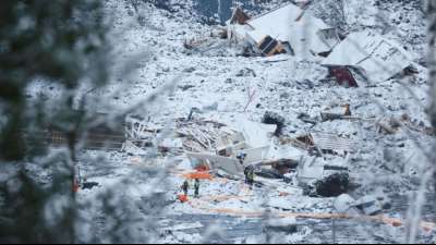 Hoffnung auf Überlebende nach Erdrutsch in Norwegen aufgegeben