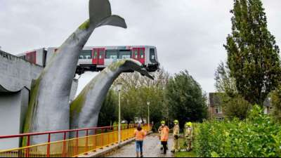 Walfischschwanz rettet U-Bahn vor dem Absturz