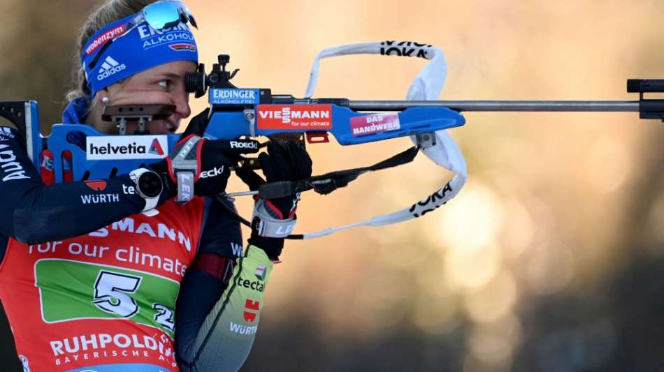 Biathletinnen in der Staffel von Ruhpolding Vierte