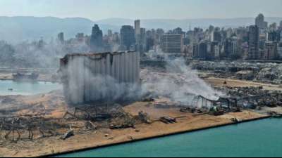 Experten empfehlen Abriss von ber&uuml;hmtem Silo am Beiruter Hafen nach Explosion