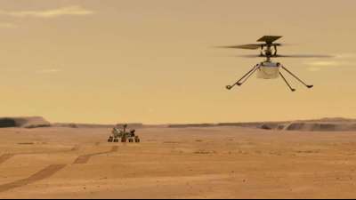 Mars-Hubschrauber "Ingenuity" hat erste Nacht allein auf dem Mars gut &uuml;berstanden
