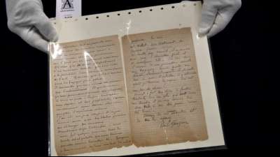 Gemeinsamer Brief von Van Gogh und Gauguin für 210.000 Euro versteigert