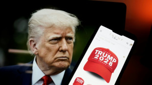 Gorras con el lema "Trump 2028" en venta en la tienda virtual del presidente de EEUU
