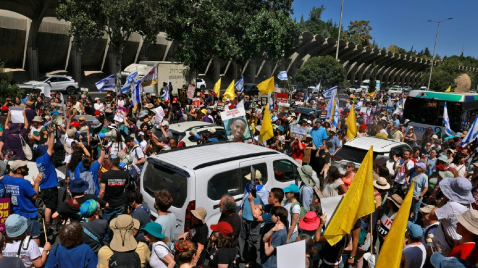 Proteste in Israel f&uuml;r Ende des Krieges im Gazastreifen und Freilassung der Geiseln