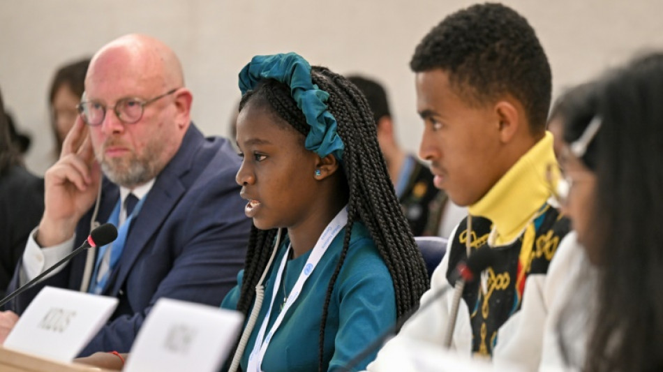 La colombiana Mariana y otros ni&ntilde;os critican en la ONU la brecha digital