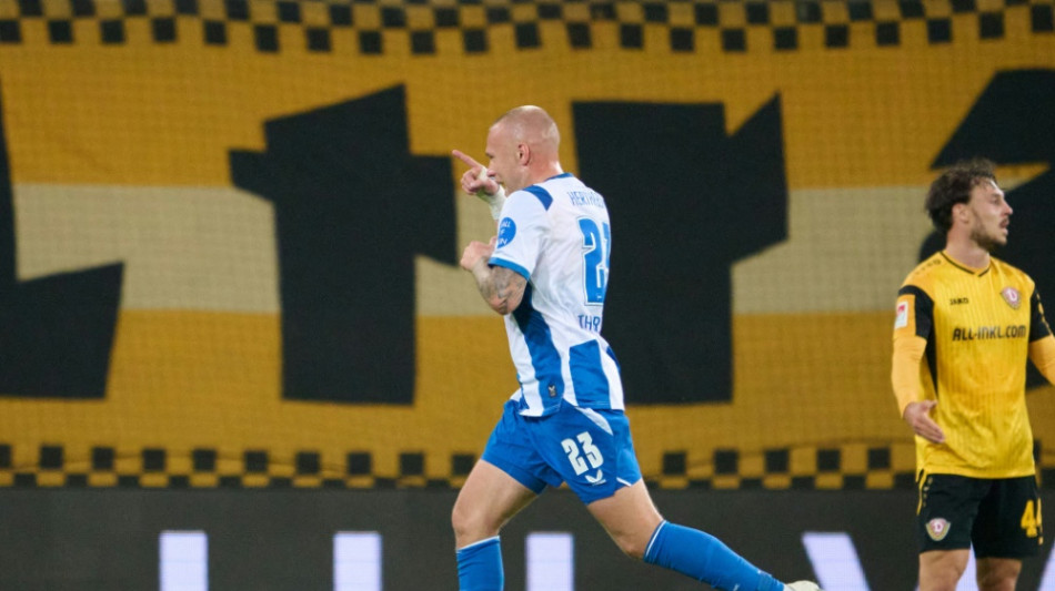 Ruhe nach dem Skandalspiel: Hertha siegt 2:1 in Dresden