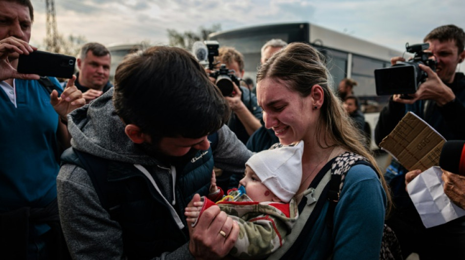 Tears and relief, as Azovstal evacuees reach safety
