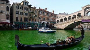 Italienische Umweltaktivisten färben Canale Grande in Venedig und Flüsse grün
