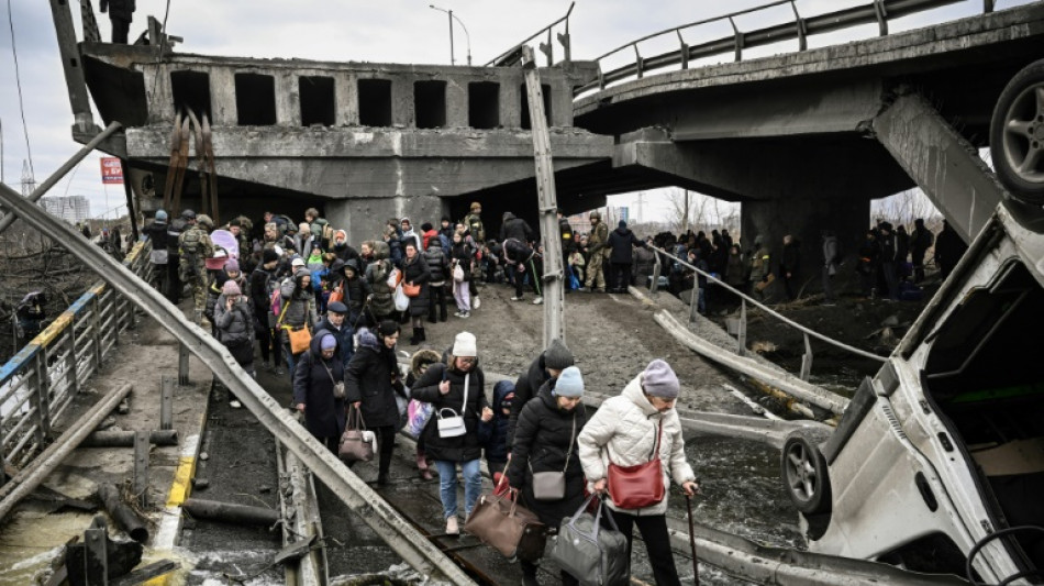 No safe corridor, just a plank for those fleeing to Kyiv