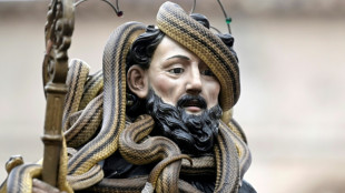 Cobras no centro de uma procissão religiosa no 1º de maio na Itália