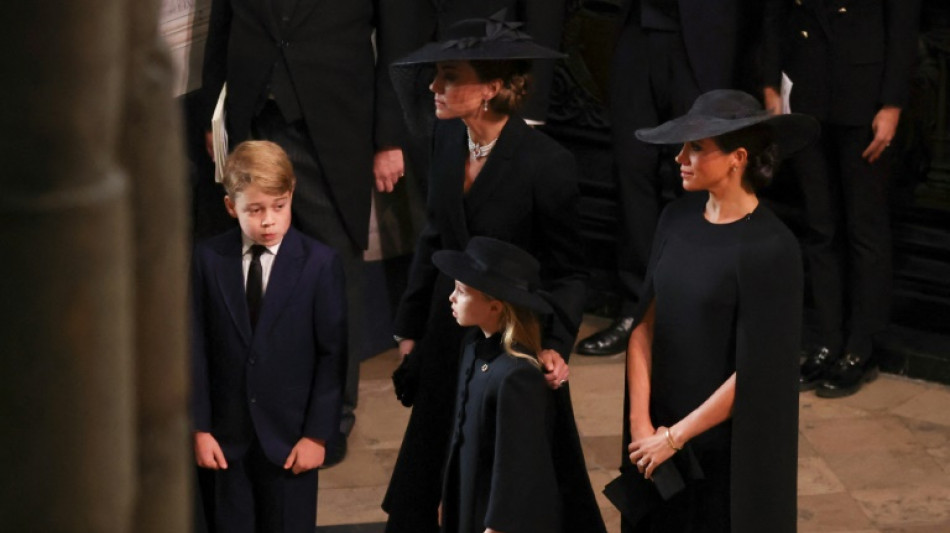 George and Charlotte follow great-grandmother's coffin