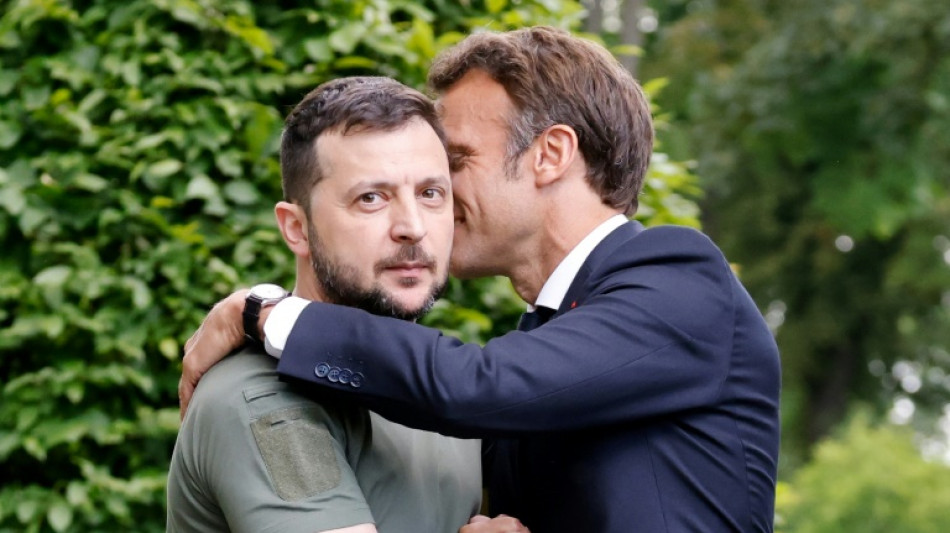 Macron's awkward moment with Zelensky becomes internet meme
