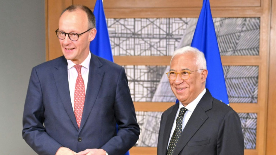 Vor Ukraine-Krisengipfel: EU-Ratspr&auml;sident Costa empf&auml;ngt Merz in Br&uuml;ssel