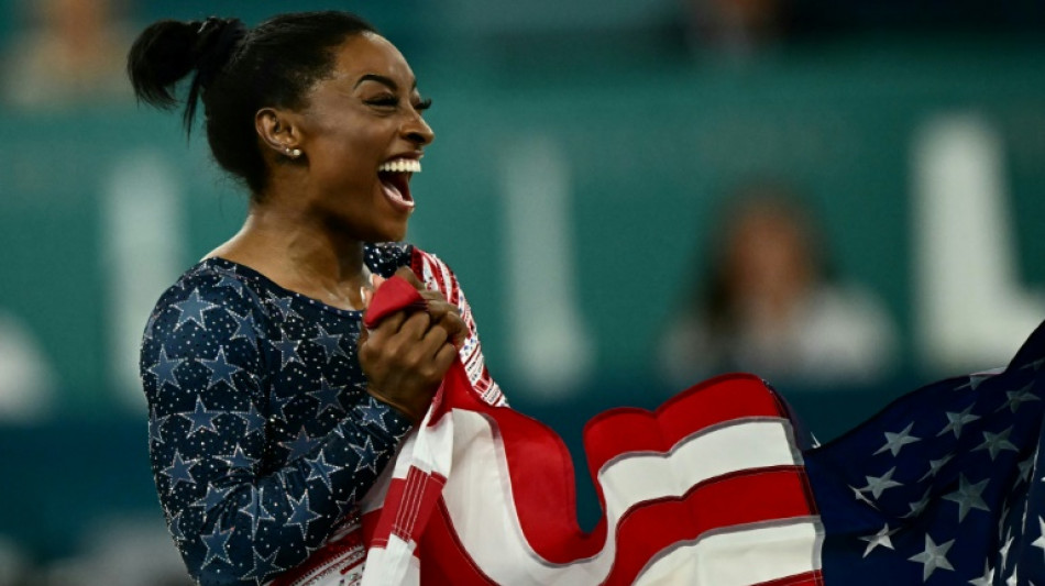 Gymnastique par &eacute;quipes: premier or aux Jeux de Paris pour Biles, avec les Am&eacute;ricaines