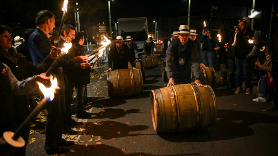 Lancement en fanfare du Beaujolais nouveau &agrave; Beaujeu, capitale du vignoble