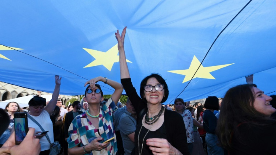 Tens of thousands march in Georgia 'for Europe' after blow to EU bid